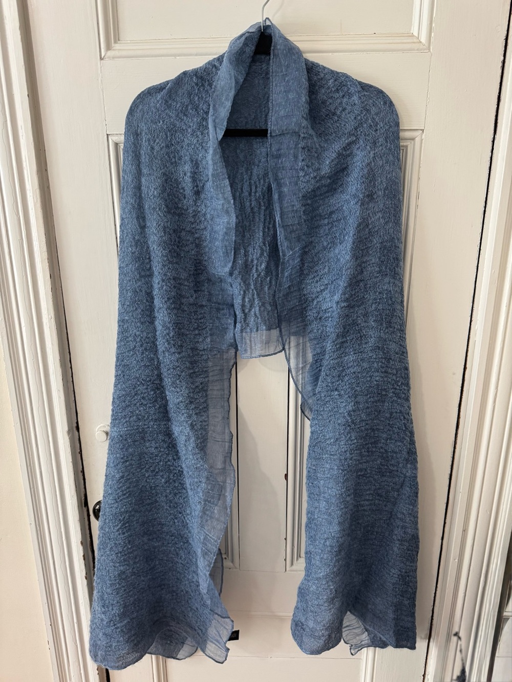 Saachi Blue Textured Scarf Wrap